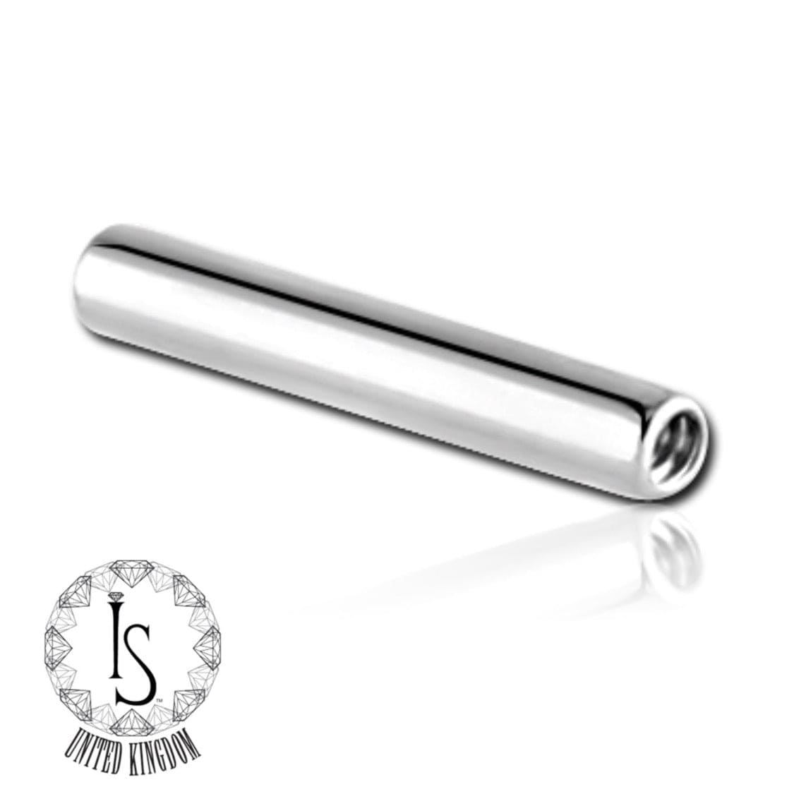 Industrial Strength Threaded Titanium Internally Threaded Barbell 1.6mm