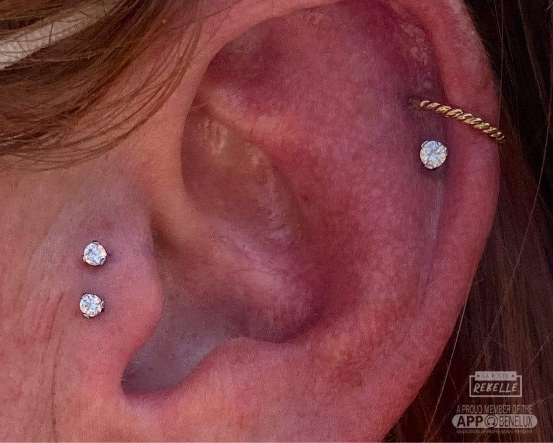 Industrial Strength Threadless Titanium Prong Set - Clear (Industrial Strength)