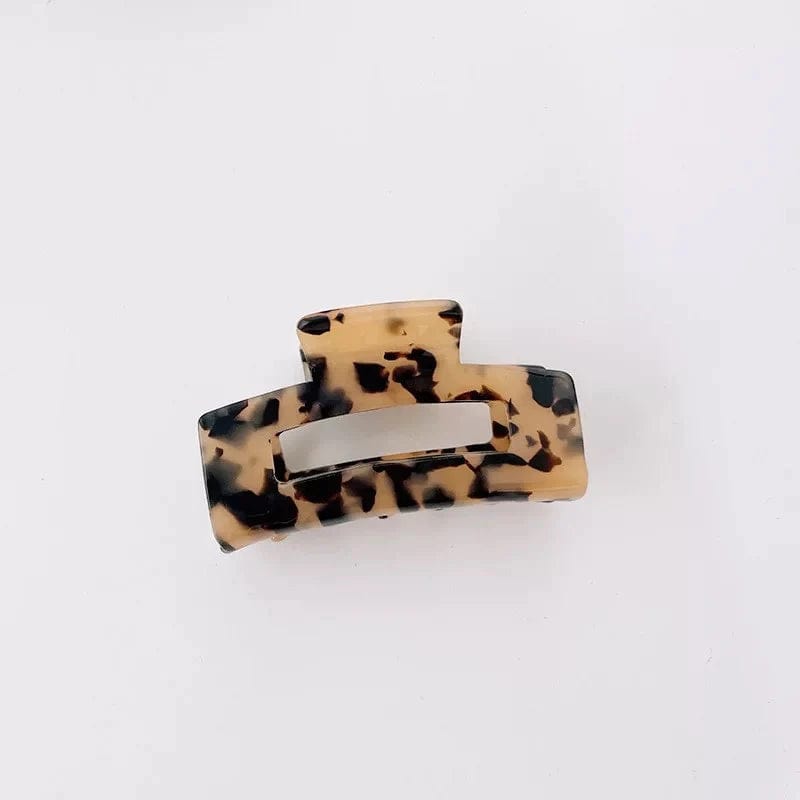 LPRpiercing Hair Accessories Beige Print Large - Rectangle Clips