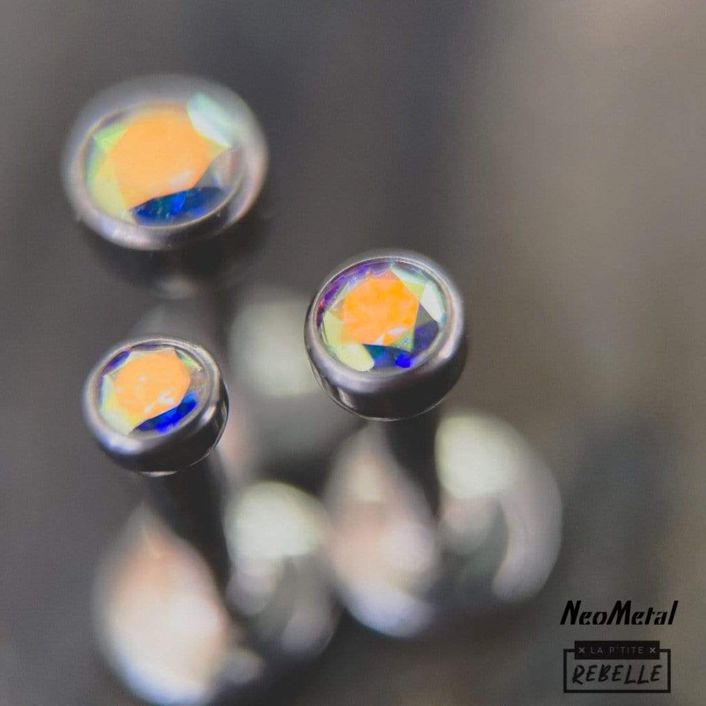 NeoMetal Threadless Titanium Bezel Set - Aurora Borealis (Neometal)
