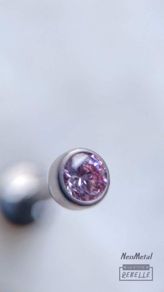 NeoMetal Threadless Titanium Bezel Set - Morganite (threadless Neometal)