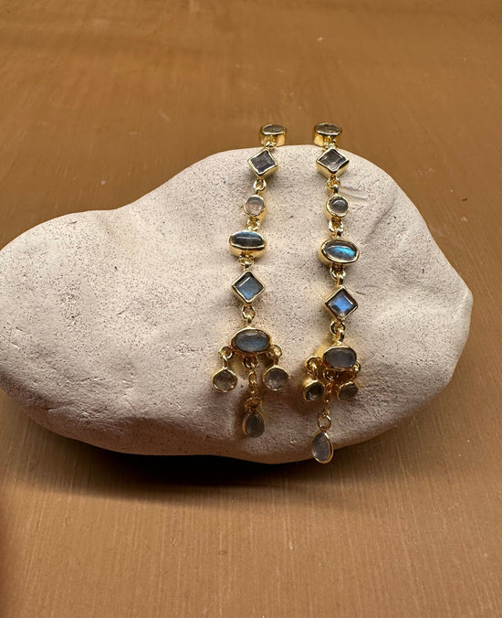 Christine Bekaert Jewelry Earring Labradorite (Grey/blue) Zoë