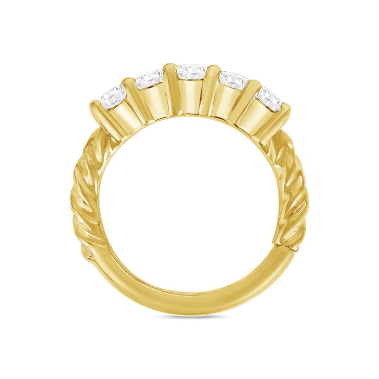 Norvoch Gold Ring 5 Prong Filigree Seamring