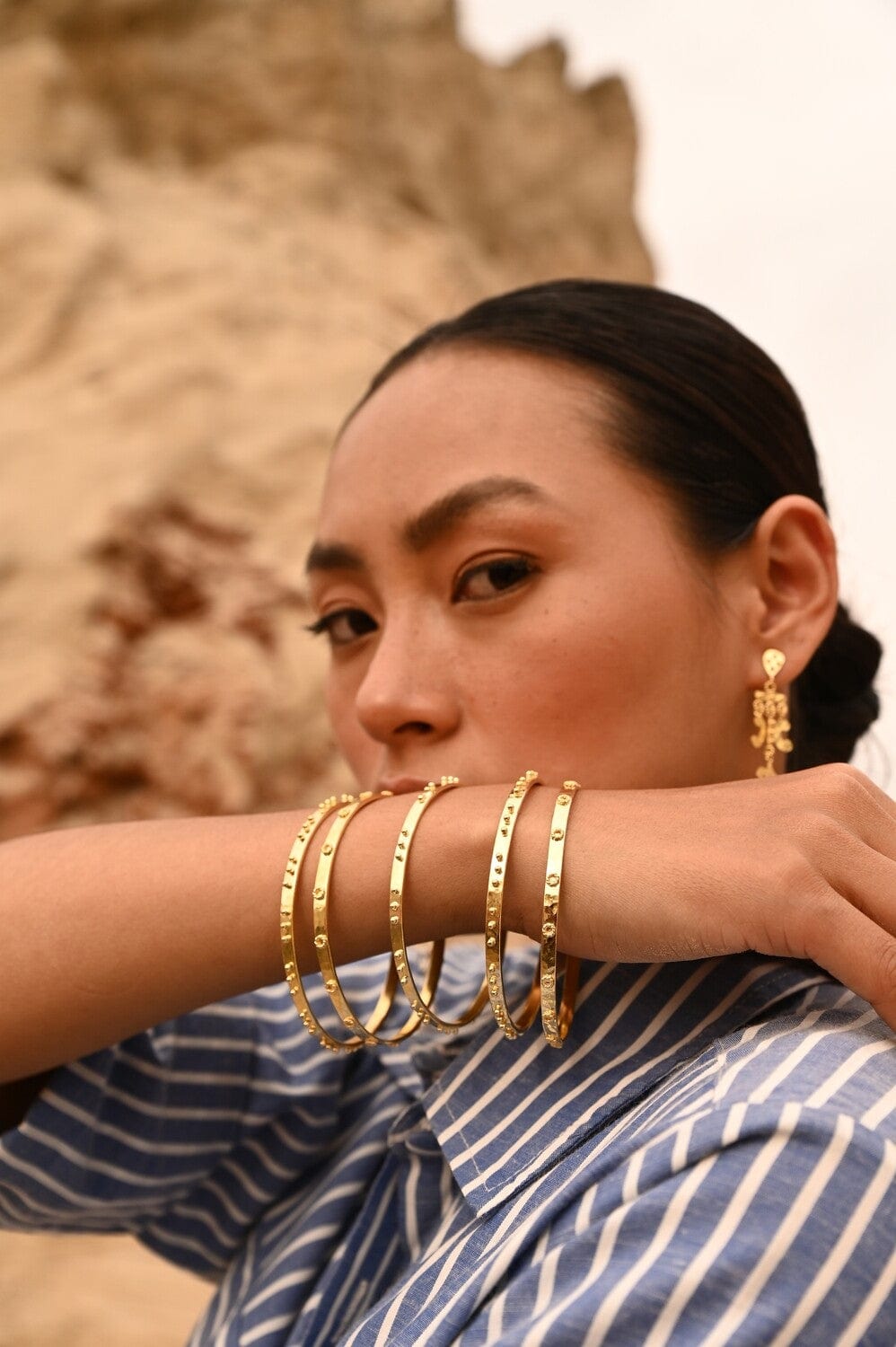 Christine Bekaert Jewelry Bracelets Ocean Bangle Twisted