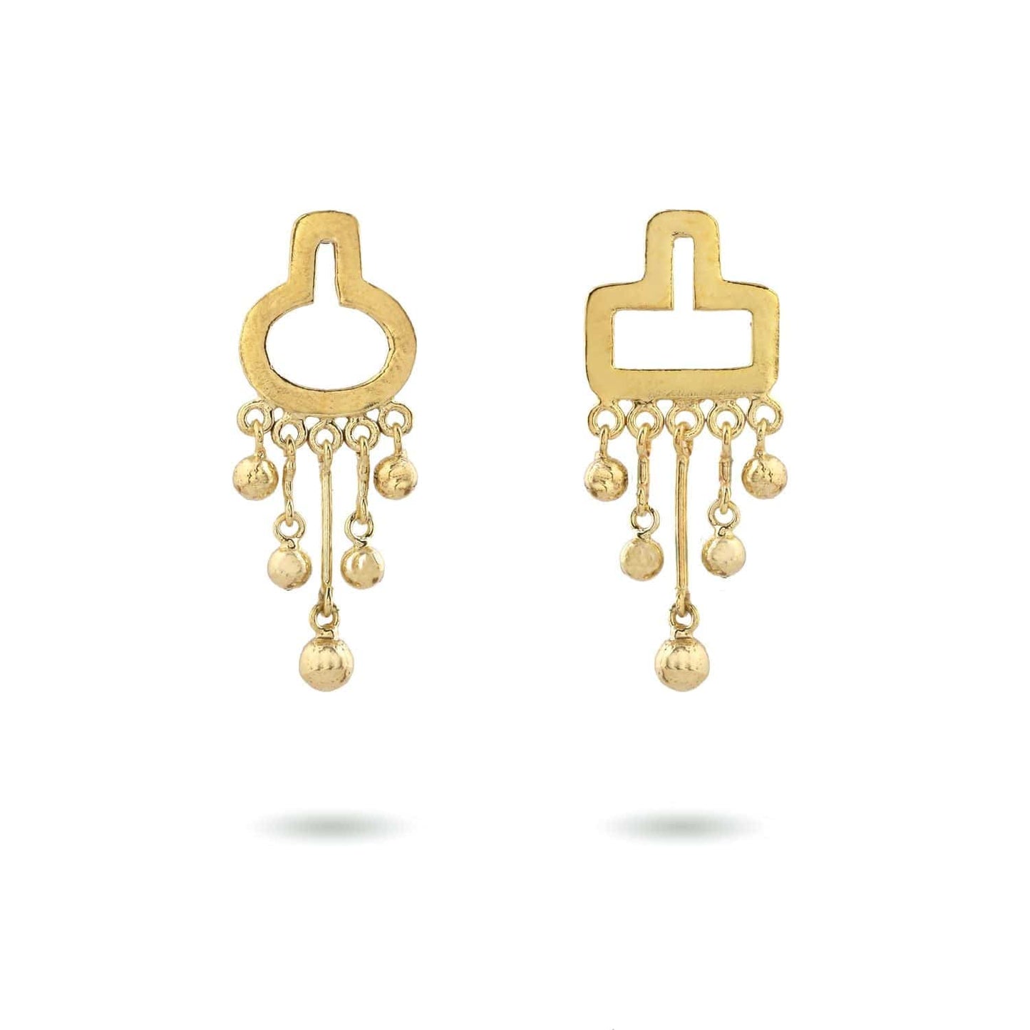 Christine Bekaert Jewelry Earring Gold Beads Pyxis