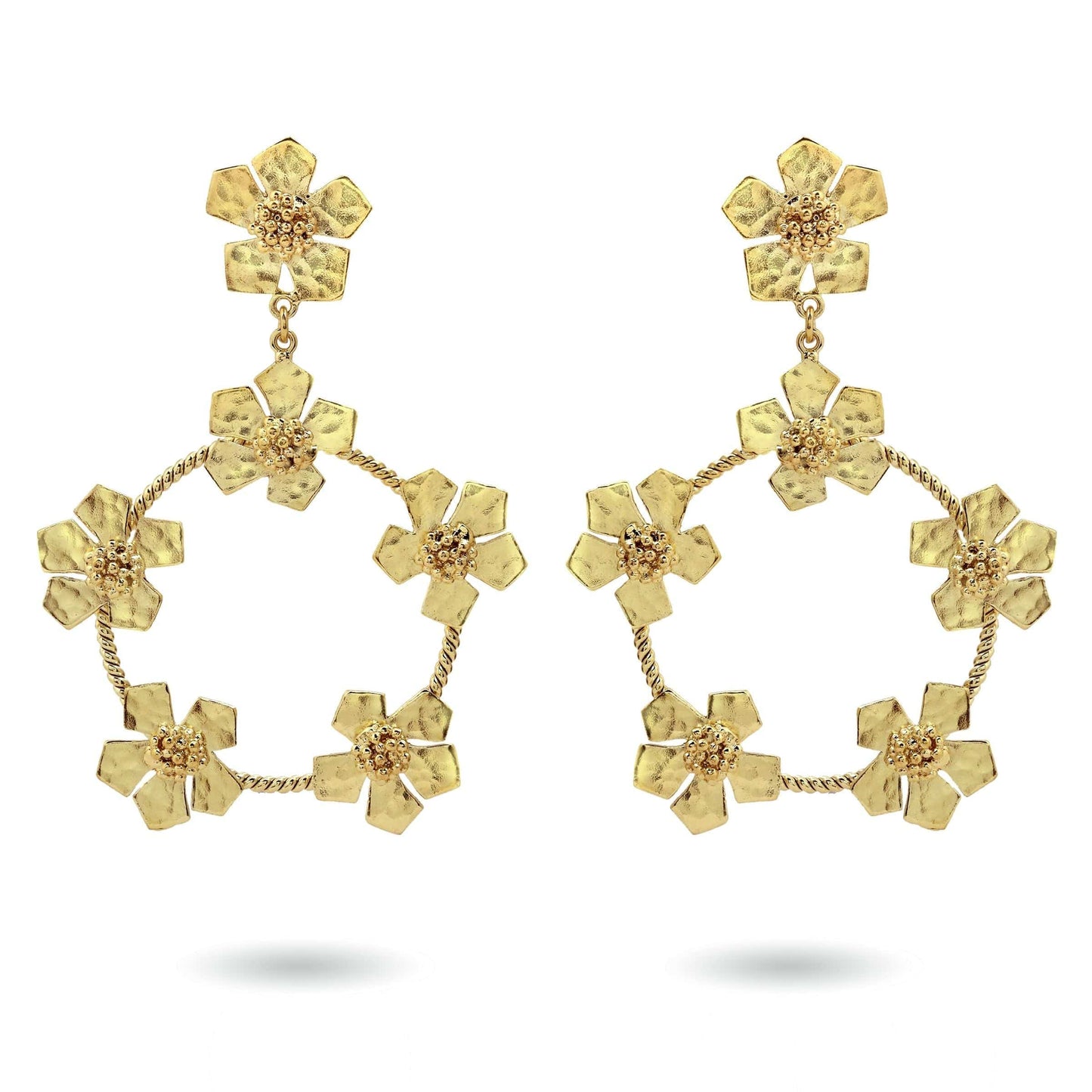 Christine Bekaert Jewelry Earring The Eternelle Flower Hoops