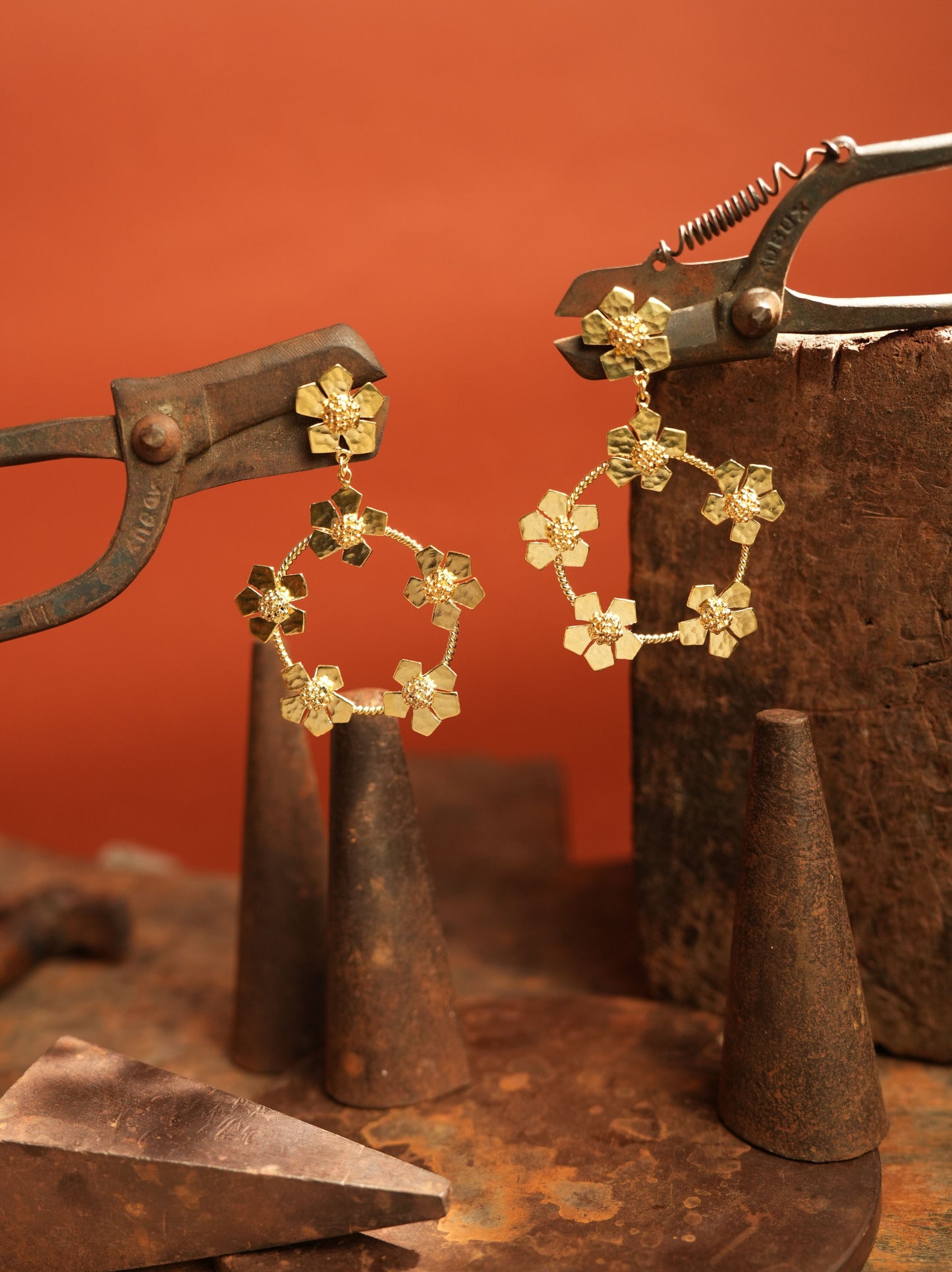 Christine Bekaert Jewelry Earring The Eternelle Flower Hoops