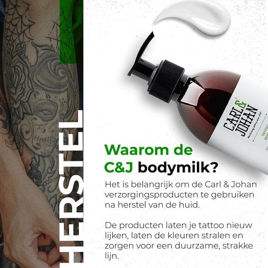 Carl & Johan tattoo aftercare Tattoo Bodymilk