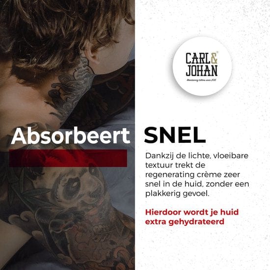 Carl & Johan tattoo aftercare Tattoo Recovery Regenerating Cream