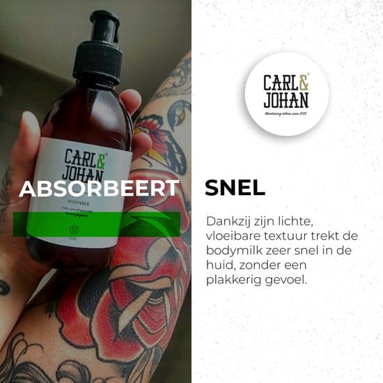 Carl & Johan tattoo aftercare Tattoo Bodymilk