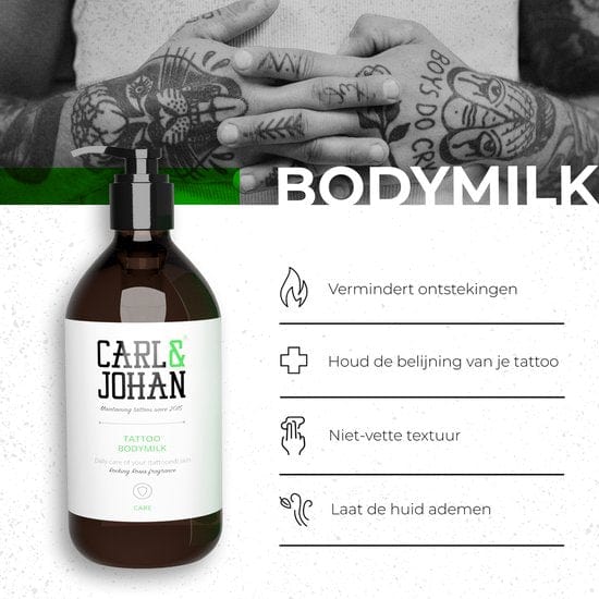 Carl & Johan tattoo aftercare Tattoo Bodymilk