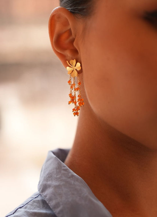 The Trust the Journey Earrings – Gold Vermeil with Moonstone | LPR