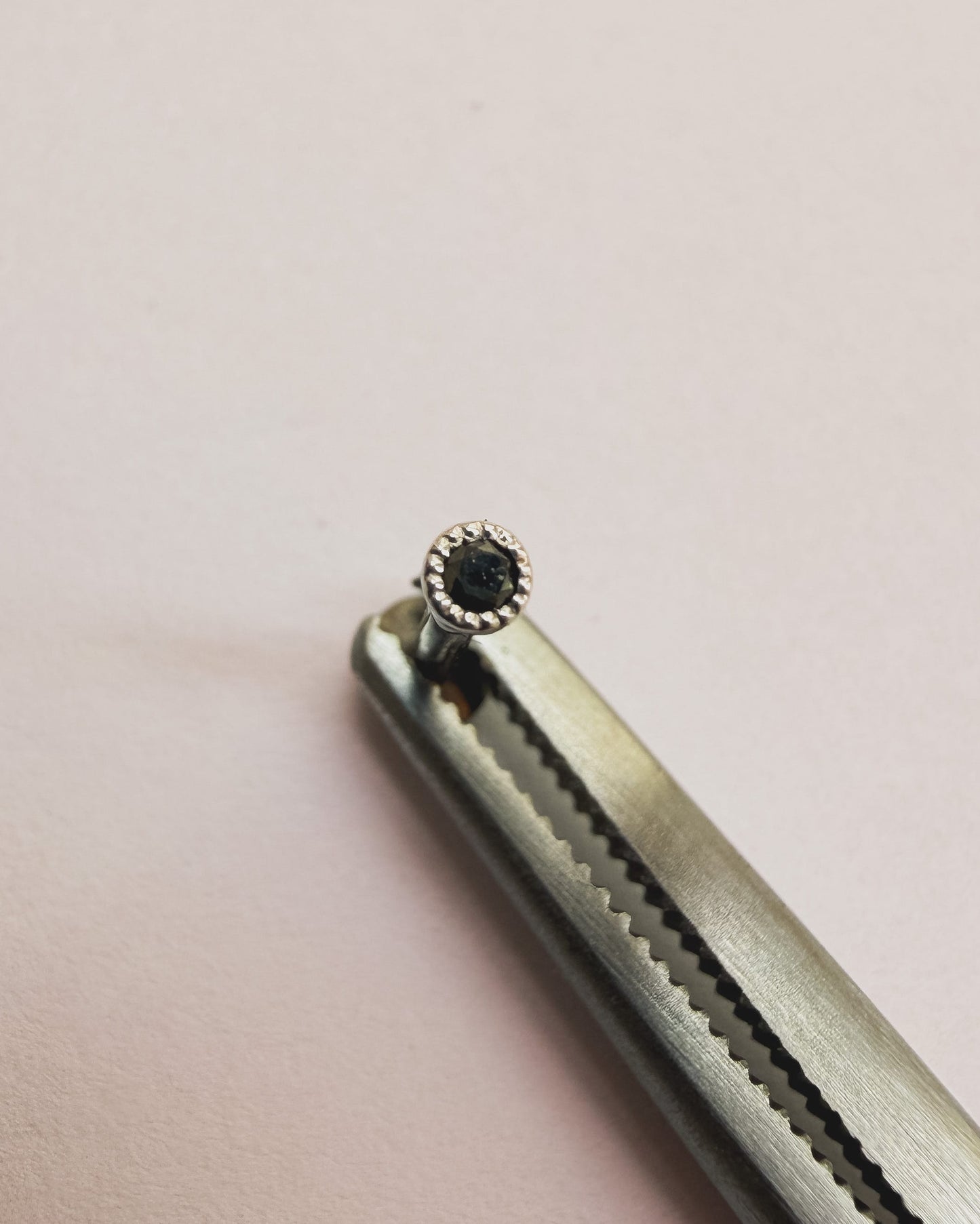 Travellers Jewels gold piercing end Millgrain Black Diamond