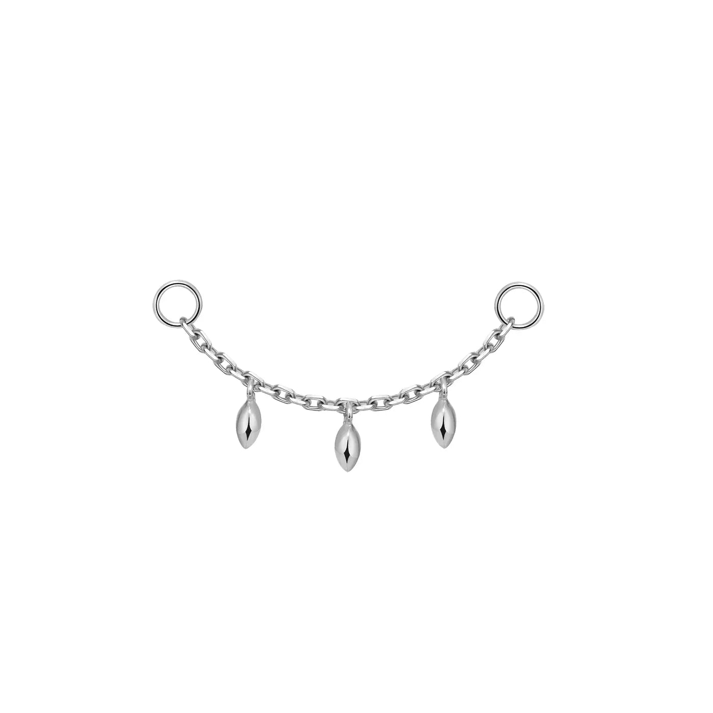 Modern Mood Body Jewelry Charms and Chains Chain with 3 Dripping Marquise Gold Beads