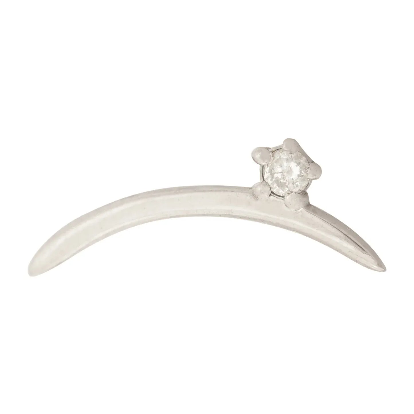 Tawapa gold piercing end Curve - White CZ
