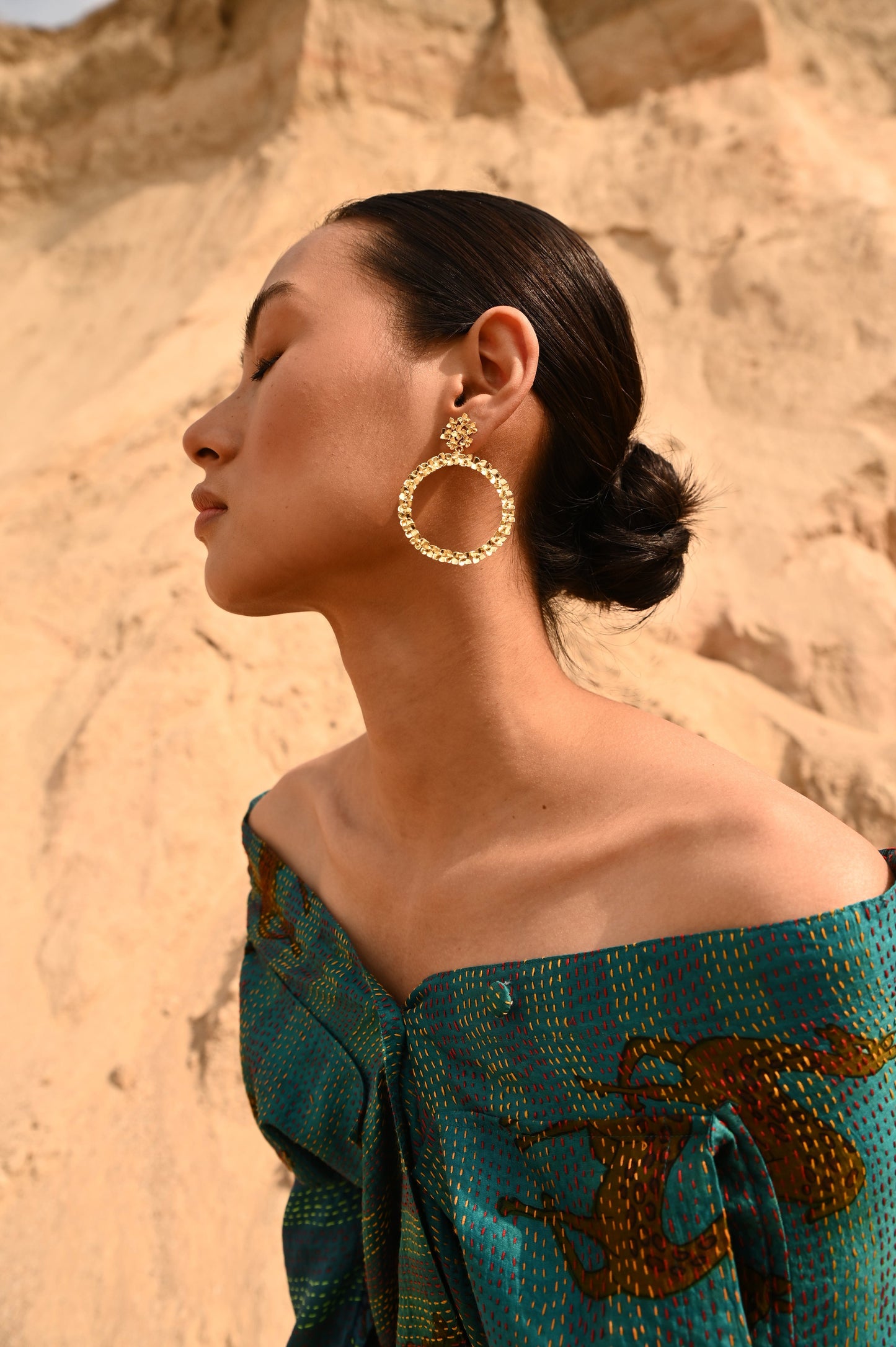 Christine Bekaert Jewelry Earring Ajisai
