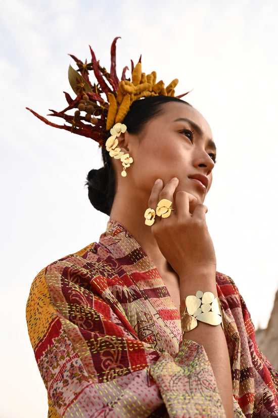 Christine Bekaert Jewelry Earring Moringa Flower Stud