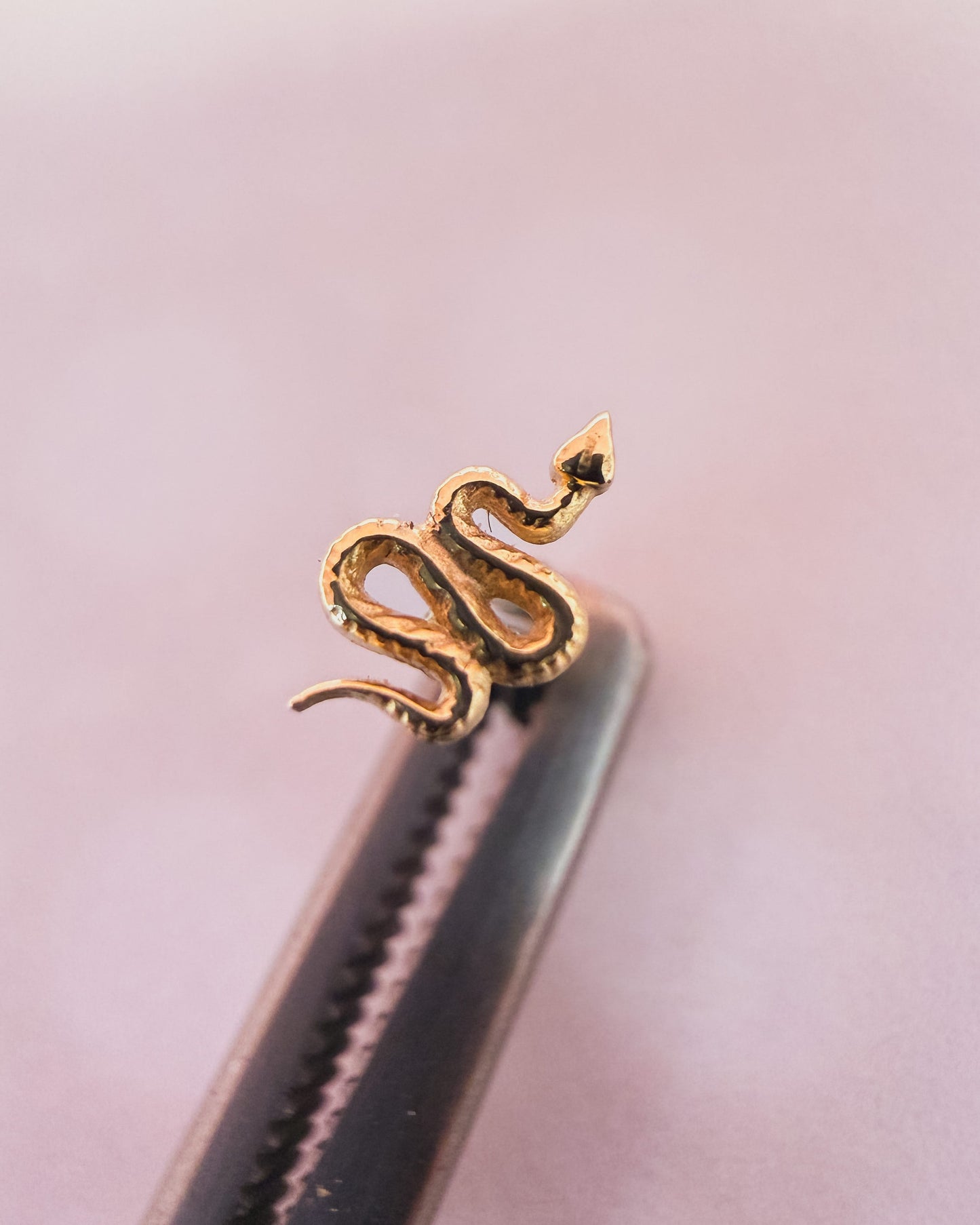 Travellers Jewels gold piercing end Snake