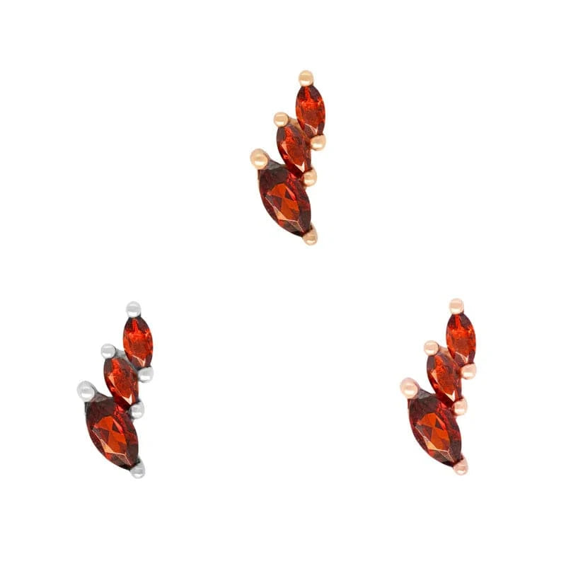 Buddha Jewelry Organics Threadless Gold Multiplicity - Garnet