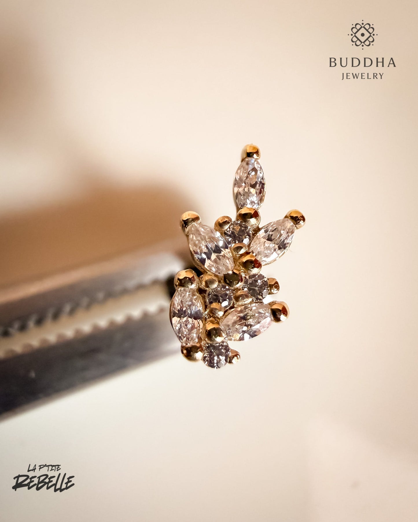 Buddha Jewelry Organics Threadless Gold Wildflower