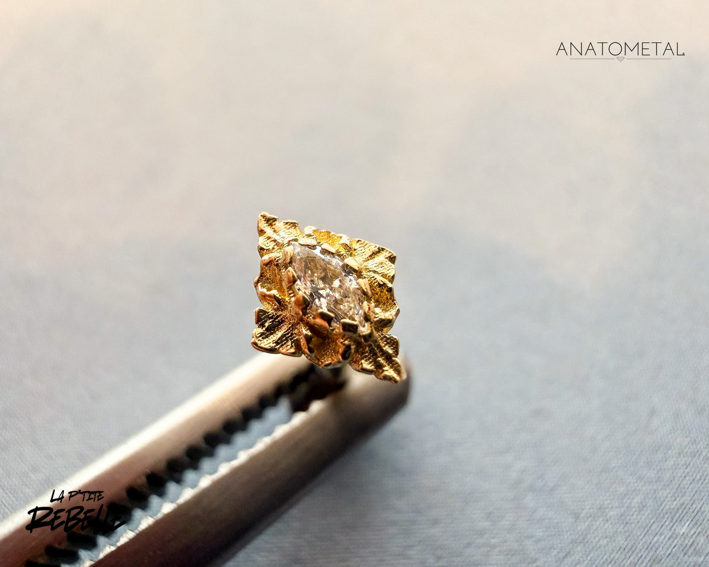 Anatometal Threadless Gold Manteca Marquise