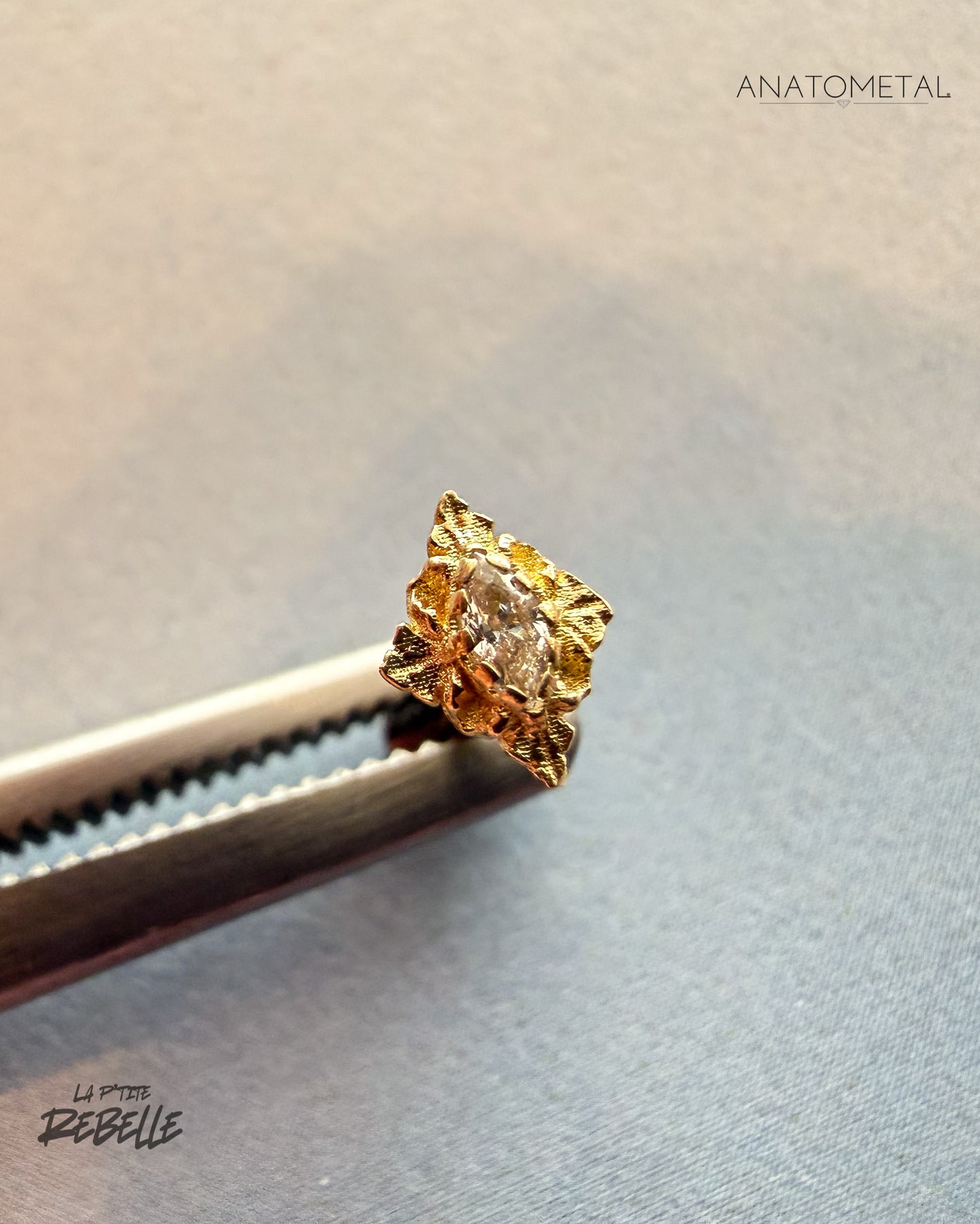 Anatometal Threadless Gold Manteca Marquise