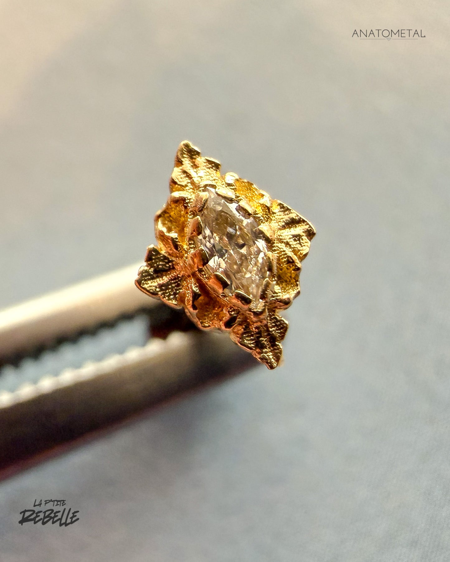 Anatometal Threadless Gold Manteca Marquise