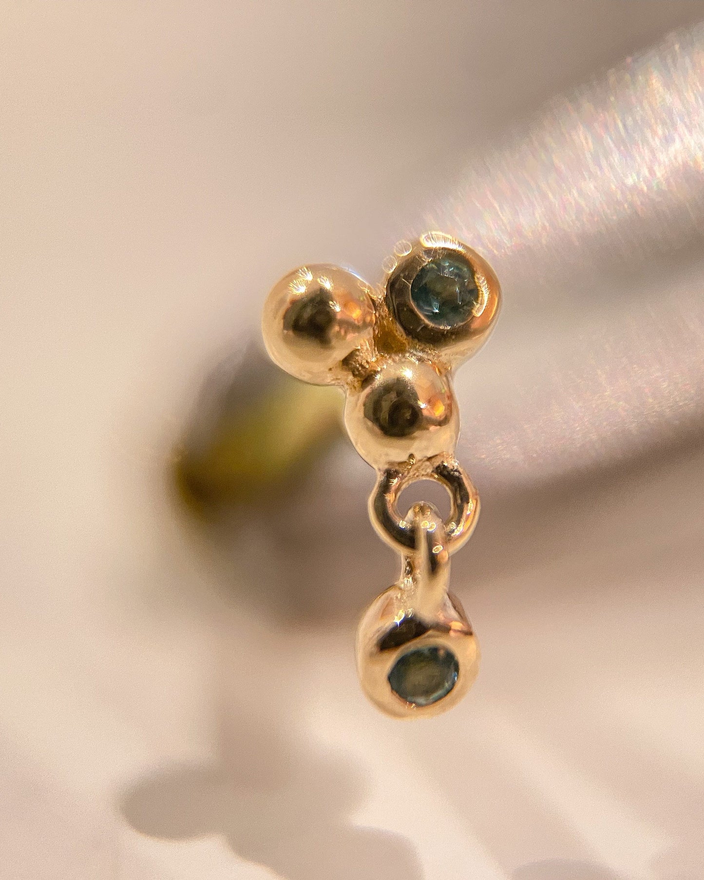 Paloma Jewelry gold earring Gela Dangle - Emerald
