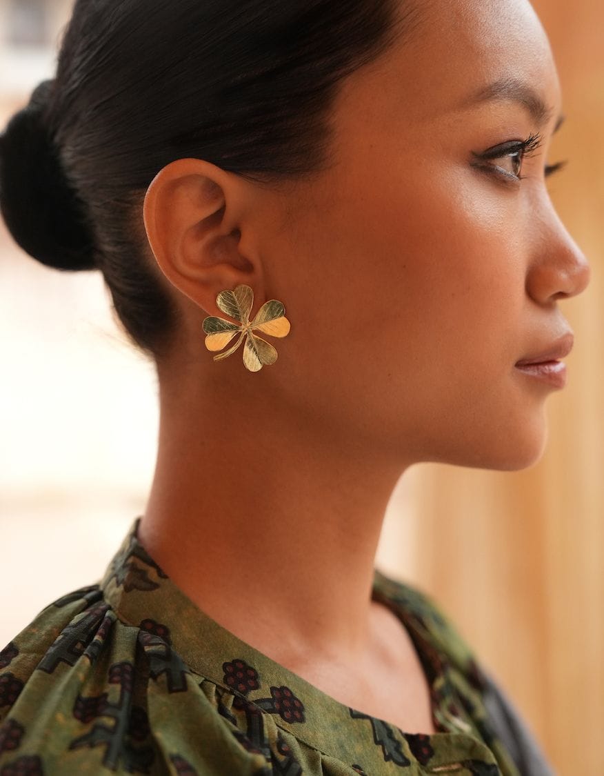 Christine Bekaert Jewelry Earring Large The Seize The Day Studs