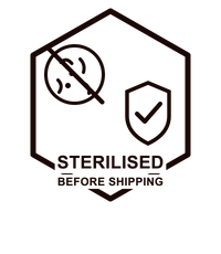 Sterilised before shipping
