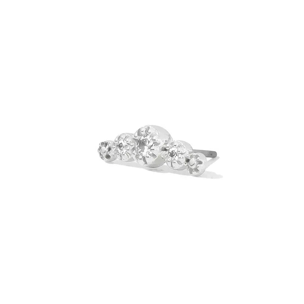 Tawapa gold piercing end Beloved - White CZ