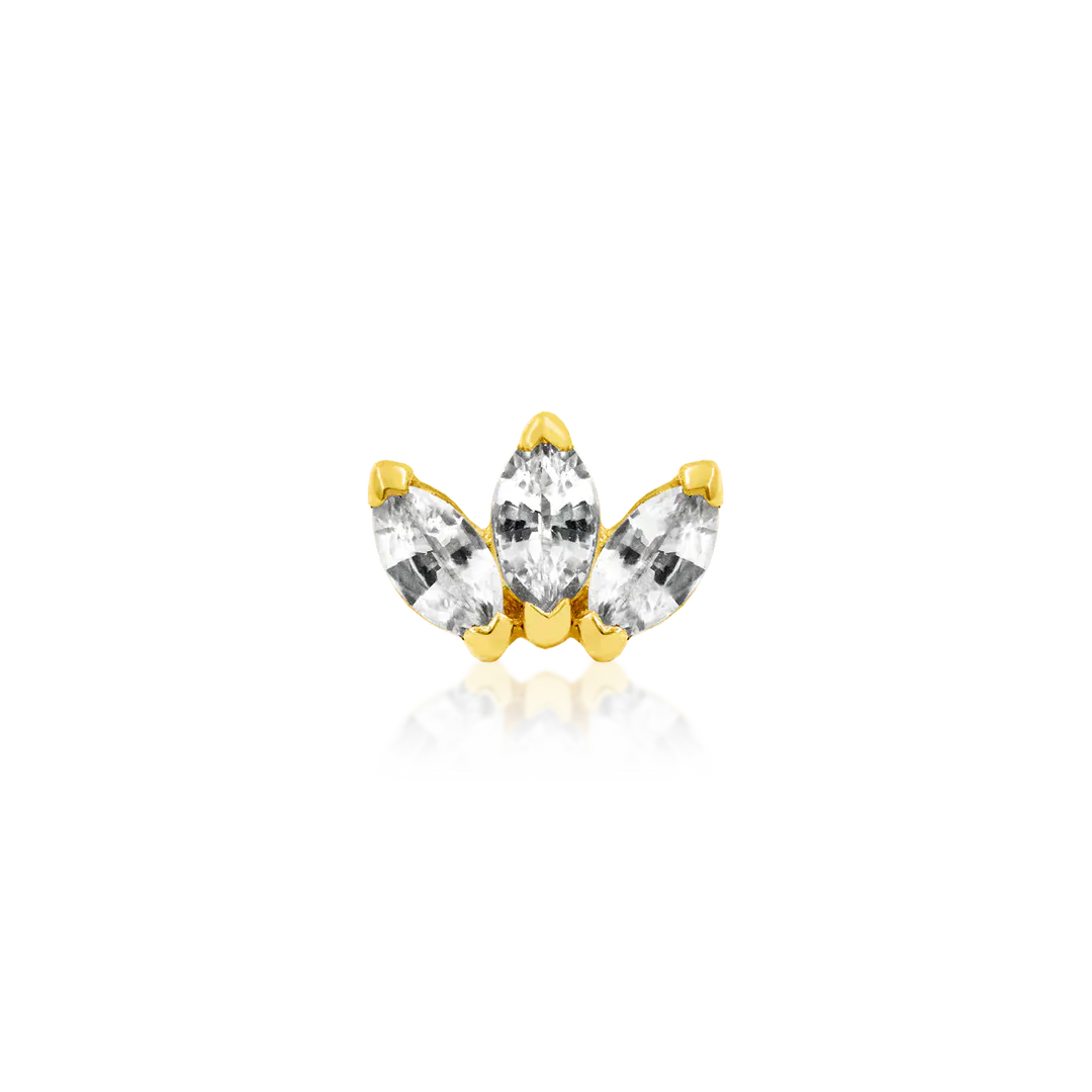 Junipurr Threadless Gold Marquise Fan