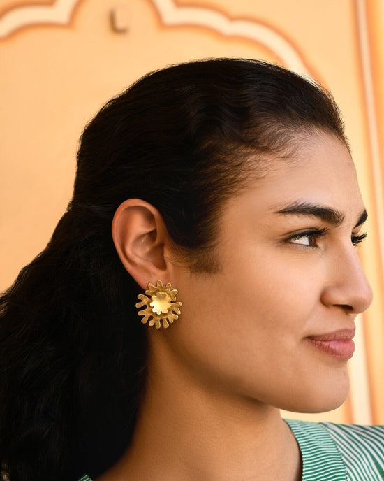 Christine Bekaert Jewelry Earring Silver Wave Studs