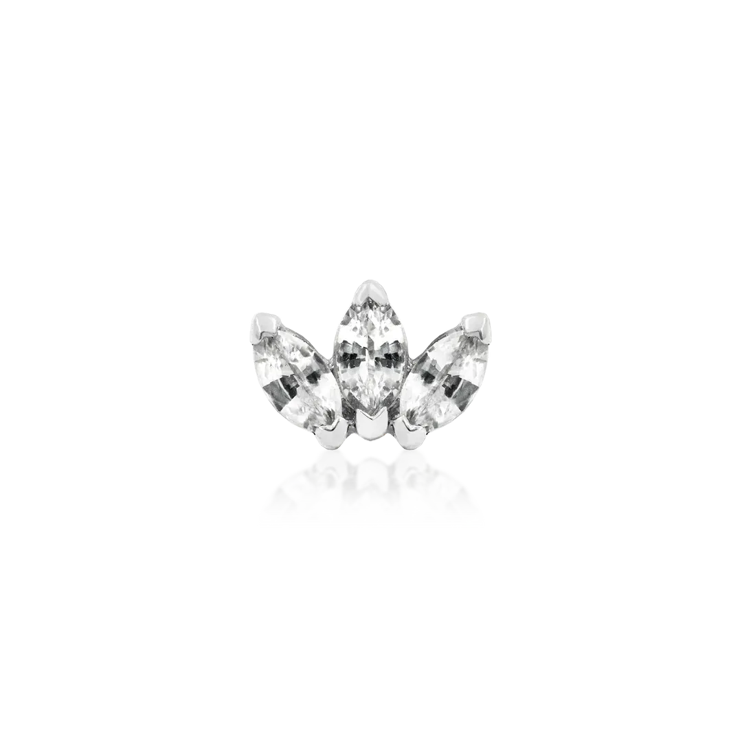 Junipurr Threadless Gold Marquise Fan