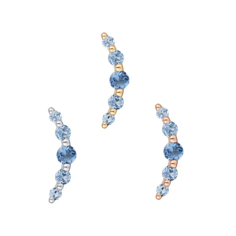Buddha Jewelry Organics Threadless Gold Eternal - London Blue Topaz