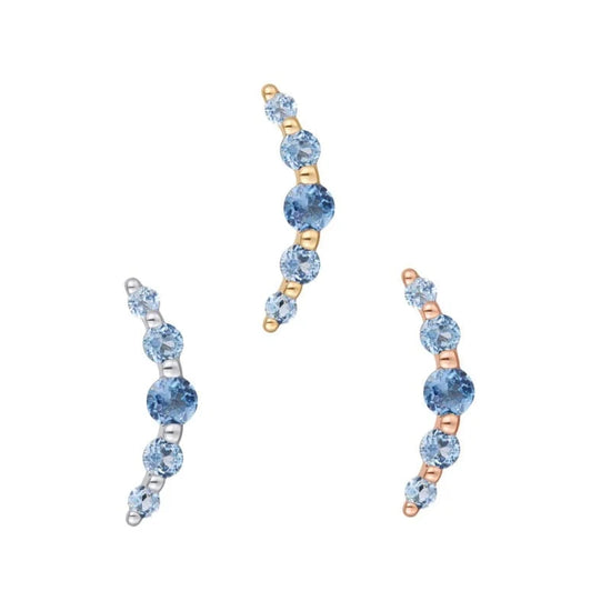 Buddha Jewelry Organics Threadless Gold Eternal - London Blue Topaz
