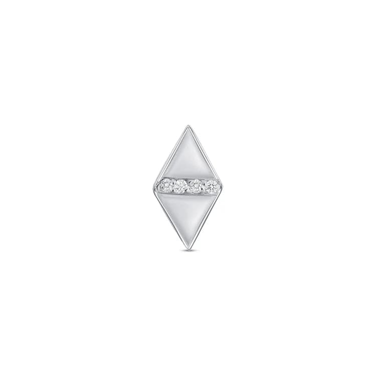 Norvoch Threadless Gold Double Triangle With Gems