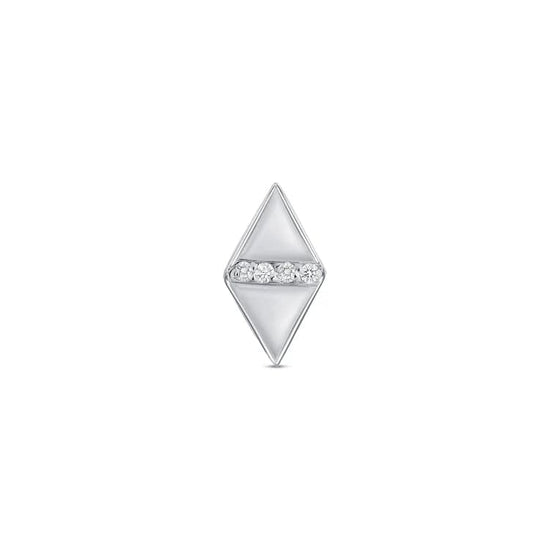 Norvoch Threadless Gold Double Triangle With Gems