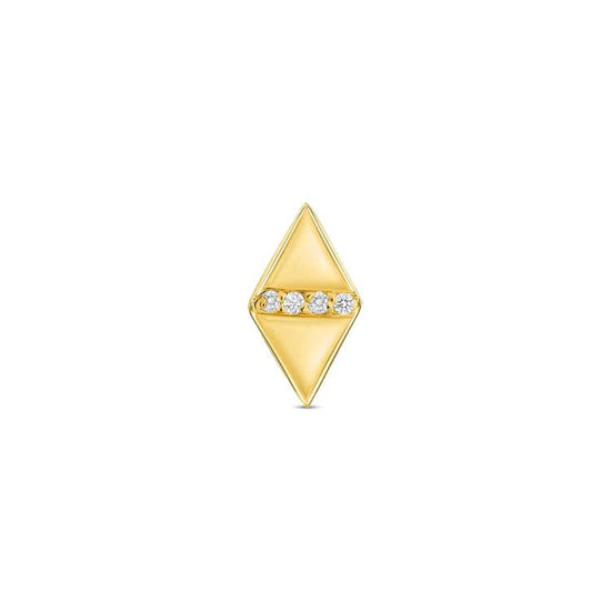 Norvoch Threadless Gold Double Triangle With Gems