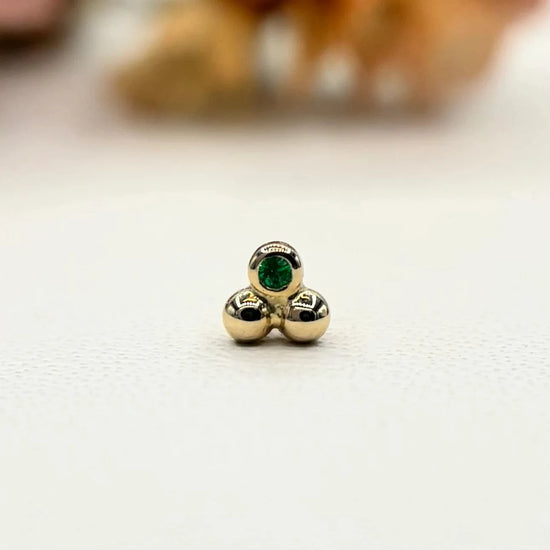 Paloma Jewelry gold earring Gela - Emerald