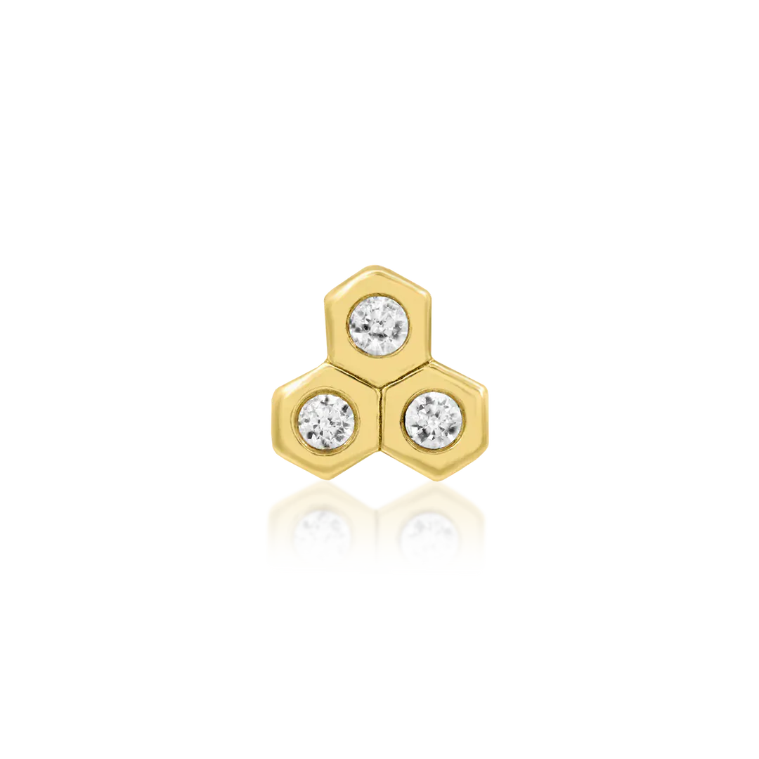 Junipurr Threadless Gold Tri-Hive