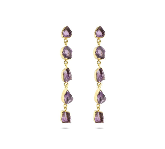 Load image into Gallery viewer, Christine Bekaert Jewelry Earring Amethyst (Purple) Clio

