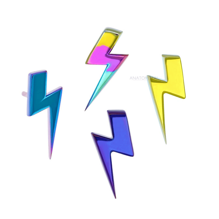 Anatometal Threadless Titanium Lightning Bolt