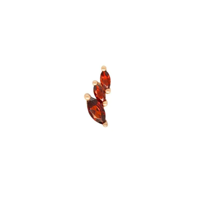 Buddha Jewelry Organics Threadless Gold Multiplicity - Garnet