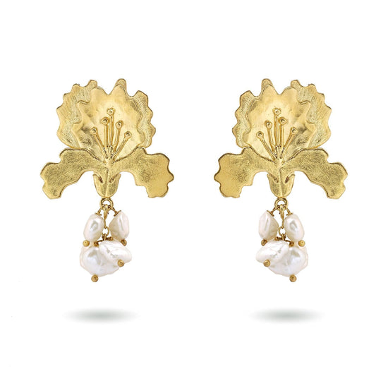 Christine Bekaert Jewelry Earring Iris Pearls
