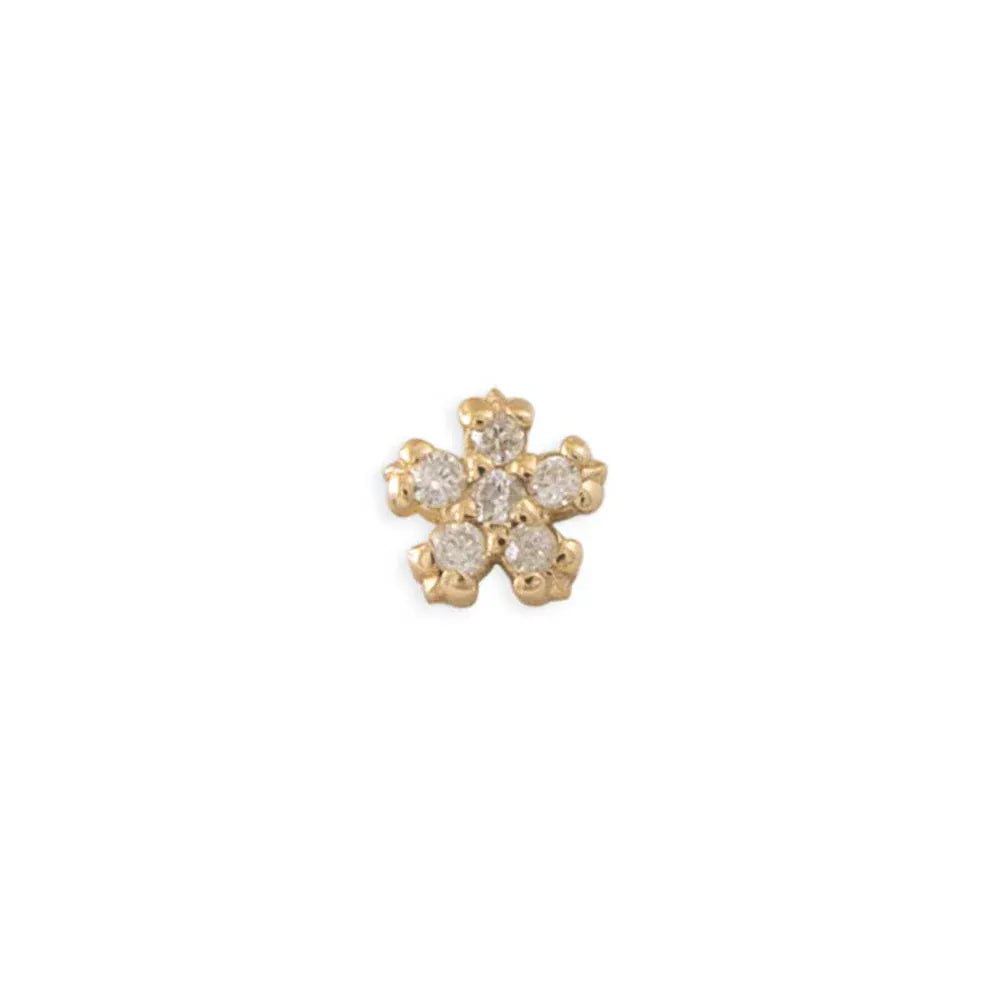 Tawapa gold piercing end Pixie - White CZ