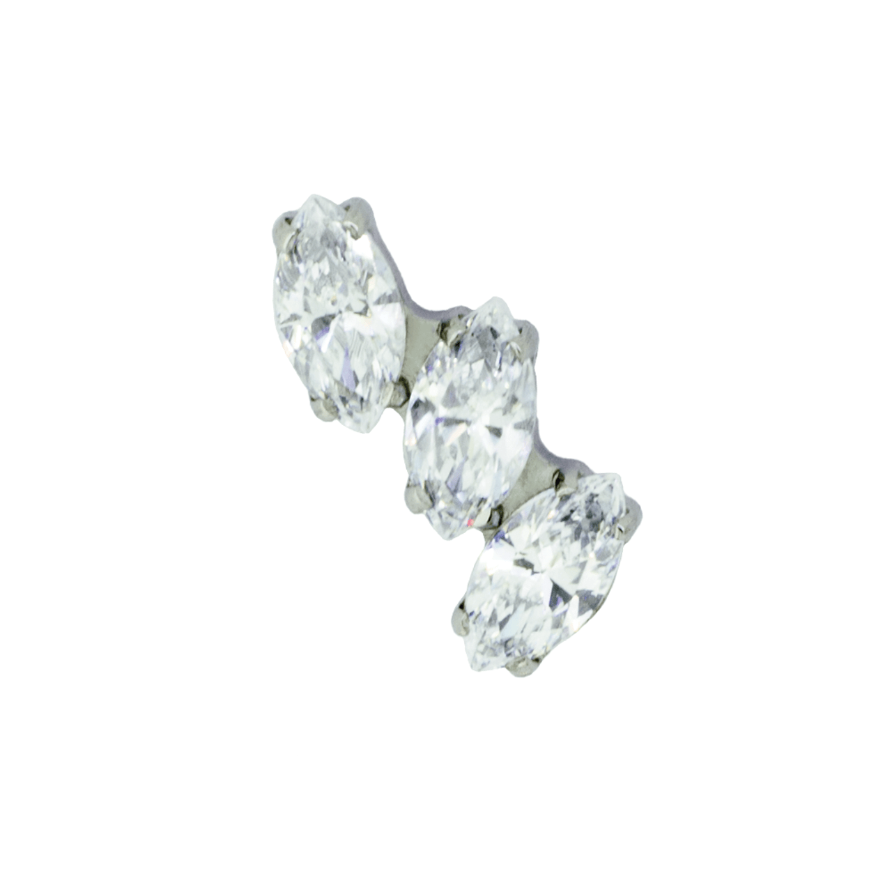 Industrial Strength Threadless Titanium Sprig - Clear