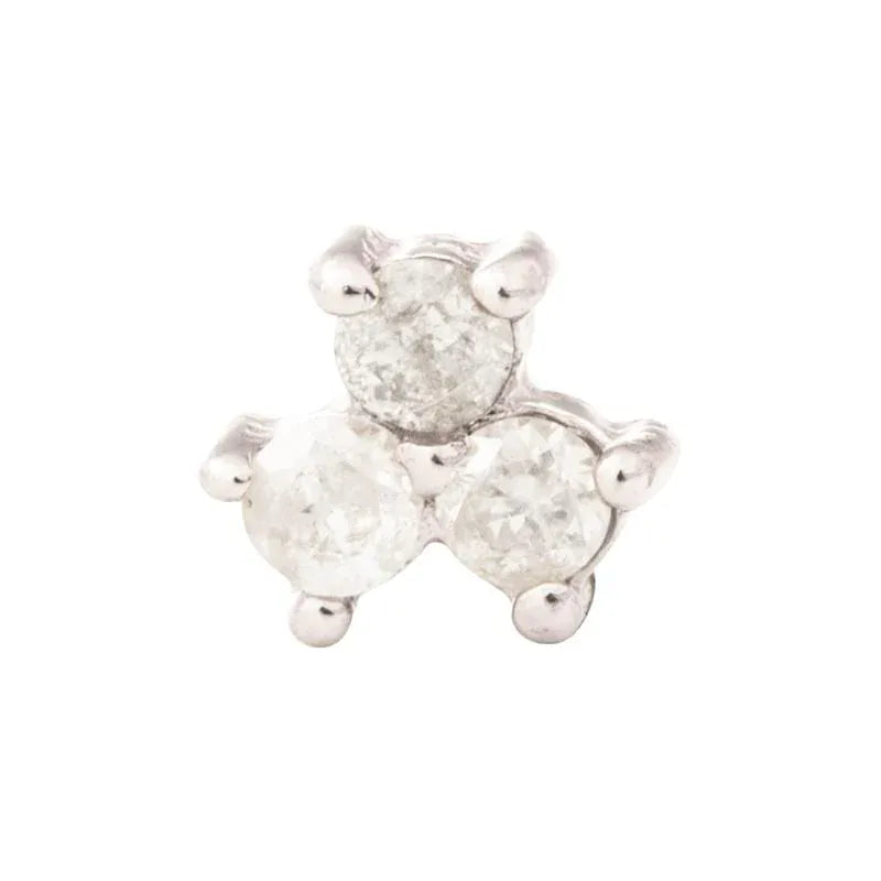 Tawapa gold piercing end Vida - White CZ