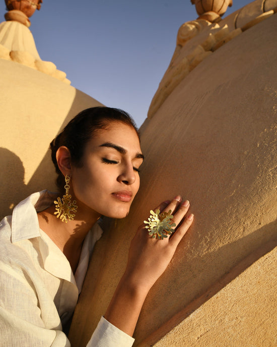 Christine Bekaert Jewelry Earring Ocean Flower