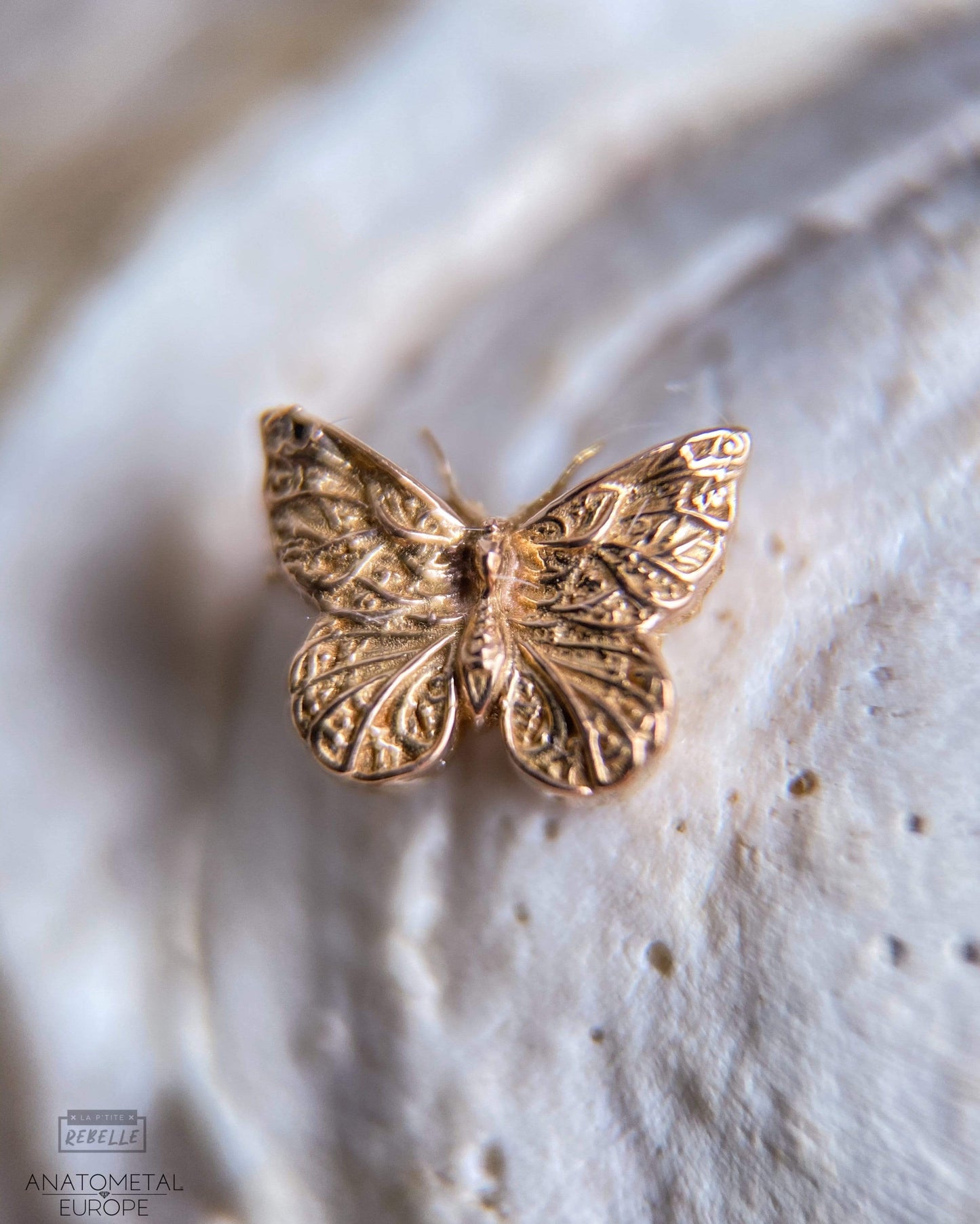 Anatometal Threadless Gold Butterfly